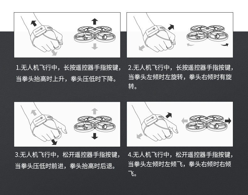 Douyin Online Influencer Same Sensor Quadrocopter Toy Watch Gesture Remote Control Unmanned Plane Suspended UFO Douyin Online Influencer Same Sensor Quadrocopter Toy Watch Gesture Remote Control Unmanned Plane Suspended UFO