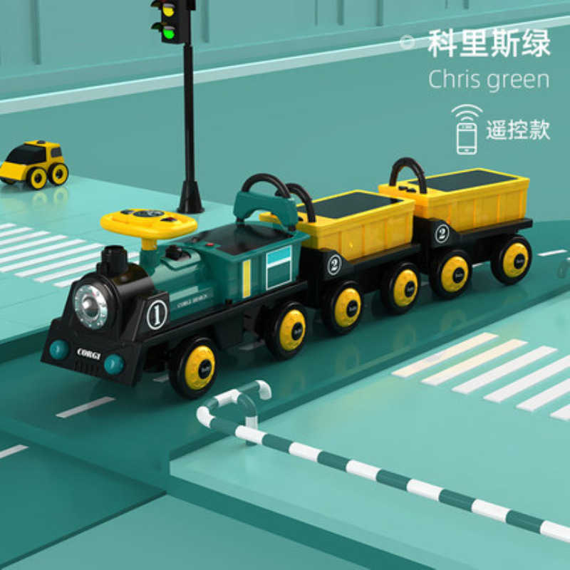 Children&#039;s Electric Train Self-Driving Battery Car Four-Wheel Double Drive Telecontrol Car Men and Women Baby&#039;s Toy Car
