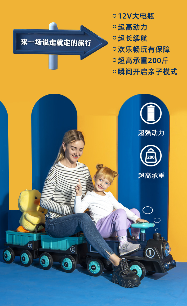 Children's Electric Train Self-Driving Battery Car Four-Wheel Double Drive Telecontrol Car Men and Women Baby's Toy Car Children's Electric Train Self-Driving Battery Car Four-Wheel Double Drive Telecontrol Car Men and Women Baby's Toy Car