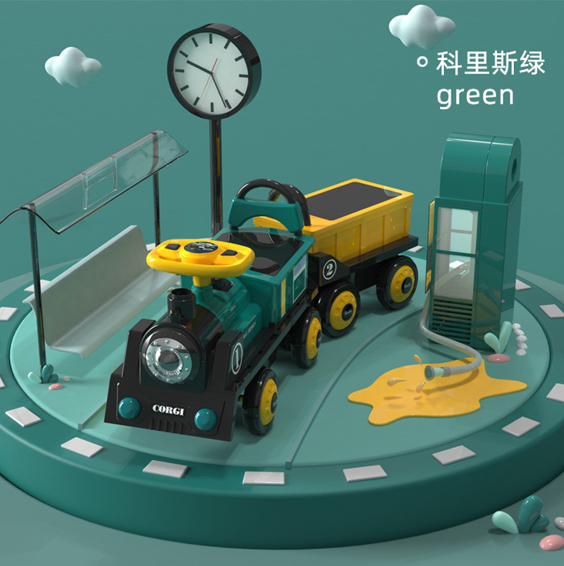 Children's Electric Train Self-Driving Battery Car Four-Wheel Double Drive Telecontrol Car Men and Women Baby's Toy Car Children's Electric Train Self-Driving Battery Car Four-Wheel Double Drive Telecontrol Car Men and Women Baby's Toy Car
