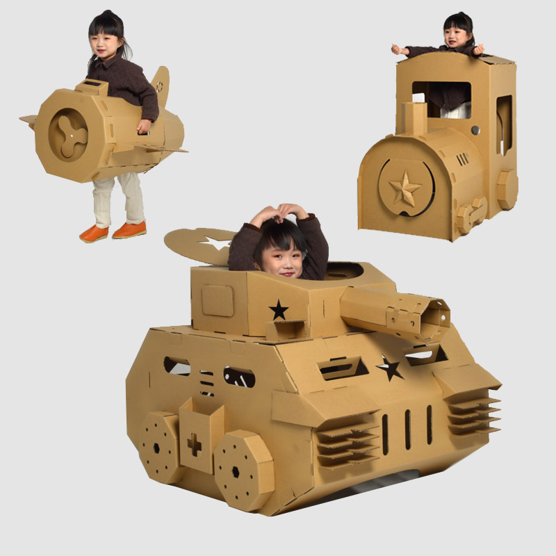 Children&#039;s Graffiti Tent Paper House Creative Toys DIY Parent-Child Coloring Oversized Toy Car Aircraft Train Tank