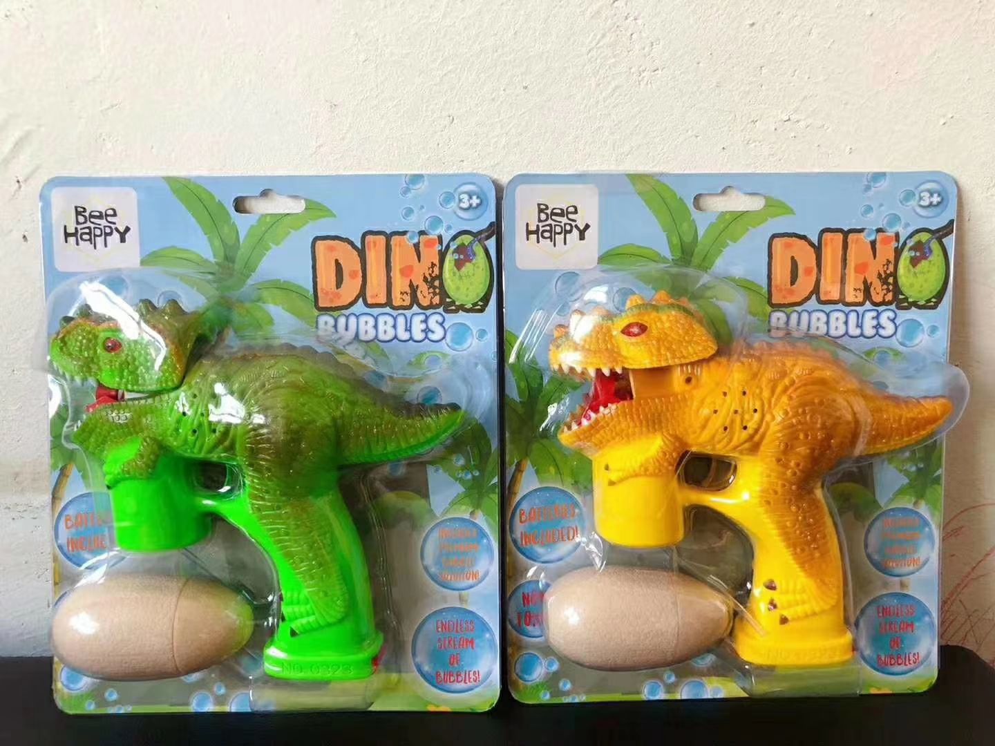 New dinosaur electric bubble gun music light colorful bubble toys