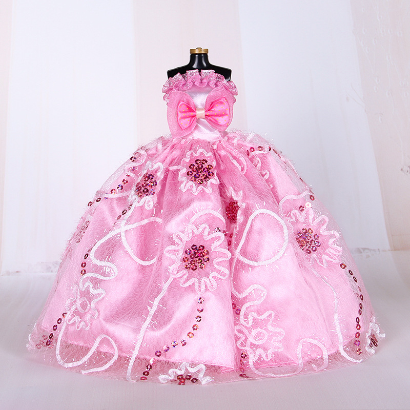 Factory Direct Sales Yi Tian Barbie Doll Clothes Wedding Dress Doll Dress up Princess Fashion Accessories Large Dress