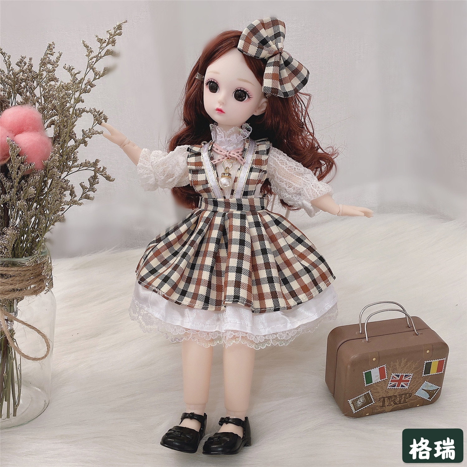 30cm Cute Barbie Doll Little Princess Set 3D Eyes 12 Joints 6 Points BJD Barbie 30cm Cute Barbie Doll Little Princess Set 3D Eyes 12 Joints 6 Points BJD Barbie