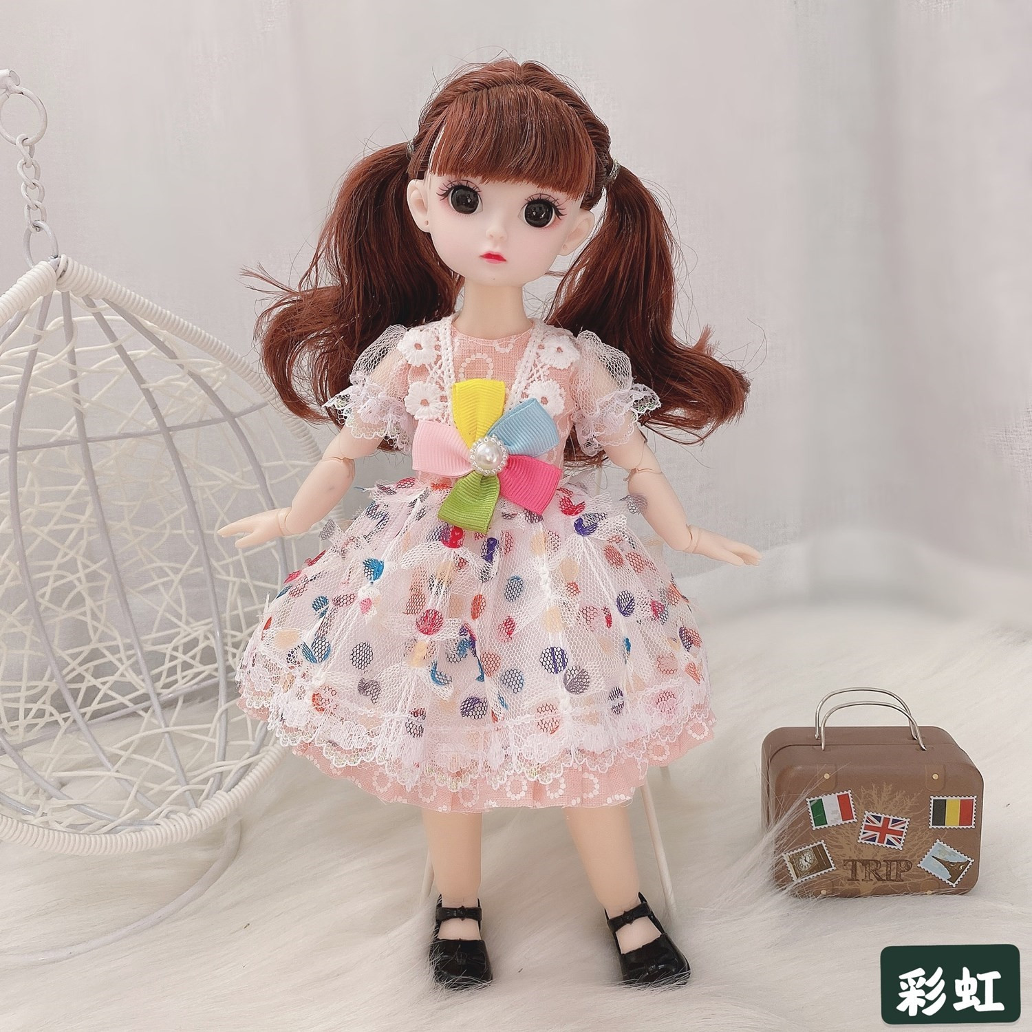 30cm Cute Barbie Doll Little Princess Set 3D Eyes 12 Joints 6 Points BJD Barbie 30cm Cute Barbie Doll Little Princess Set 3D Eyes 12 Joints 6 Points BJD Barbie