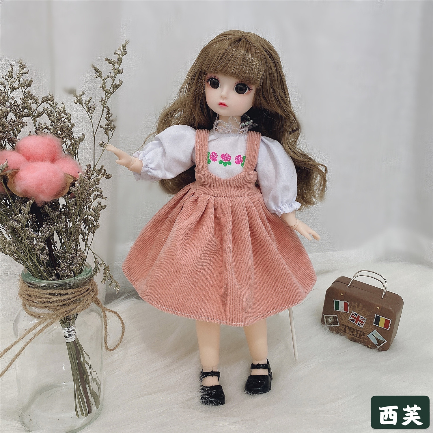 30cm Cute Barbie Doll Little Princess Set 3D Eyes 12 Joints 6 Points BJD Barbie 30cm Cute Barbie Doll Little Princess Set 3D Eyes 12 Joints 6 Points BJD Barbie