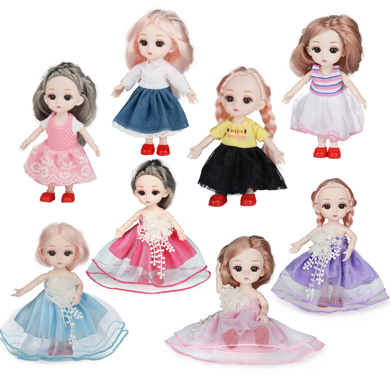 16cm Doll Girls&#039; Princess Toy Barbie Little Loli Mini Simulation Dress-up Children&#039;s Hand-Made BJD
