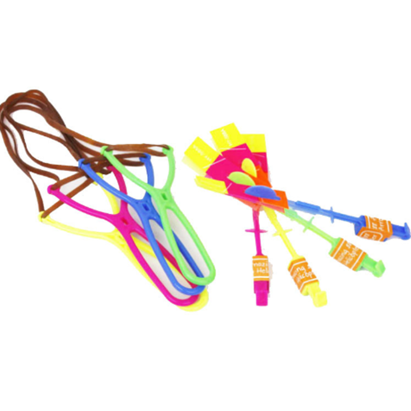 Bagged plastic children&#039;s toys educational toy trumpet Slingshot catapult arrow blue light emitting arrows flying fairy