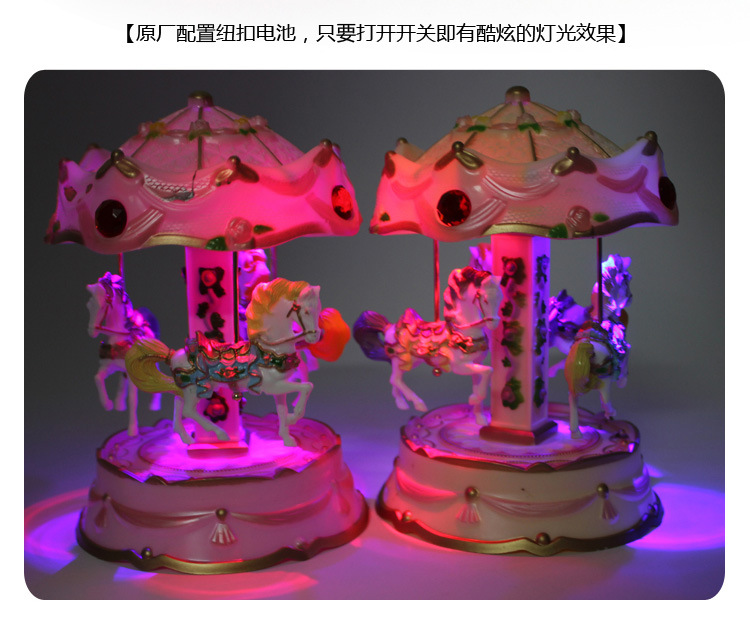 Cross-Border E-Commerce Revolving Light Trojan Music Box Music Box Children's Birthday Gifts Cake Decorative Ornaments Cross-Border E-Commerce Revolving Light Trojan Music Box Music Box Children's Birthday Gifts Cake Decorative Ornaments