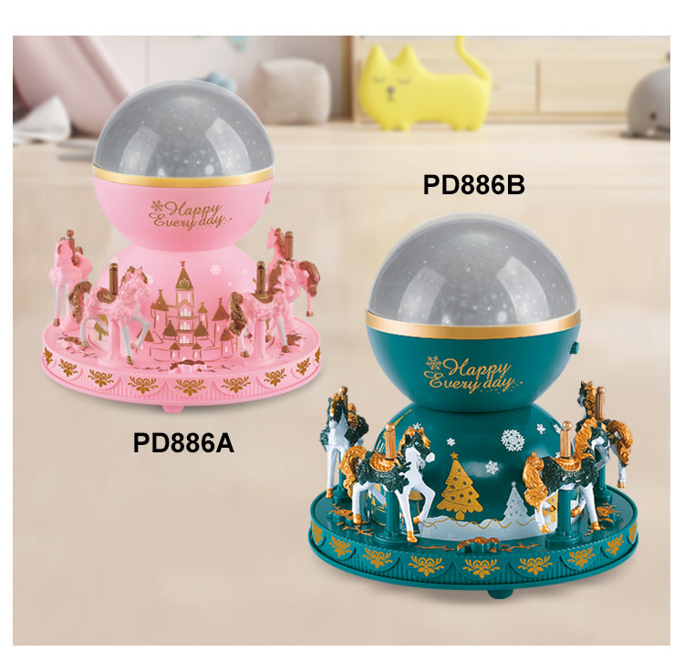 Carousel Music Box Birthday Cake Decoration Girls' Toy Music Box Dessert Table Scene Decoration Ornaments Carousel Music Box Birthday Cake Decoration Girls' Toy Music Box Dessert Table Scene Decoration Ornaments