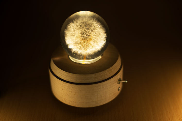 Carousel crystal ball music box INS imported beech crystal with light music box valentine's day gift Carousel crystal ball music box INS imported beech crystal with light music box valentine's day gift