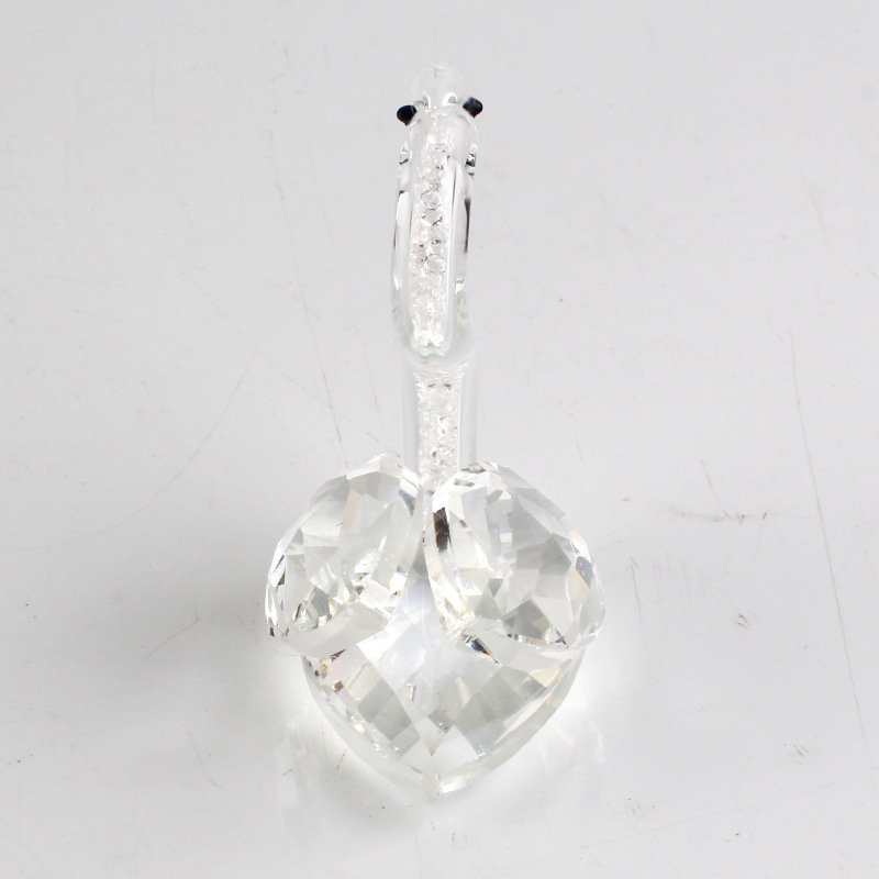 Factory Direct Sales Foreign Trade Crystal Small Animal Custom Swan Decoration Wedding Gift Creative Home Decoration Ornaments