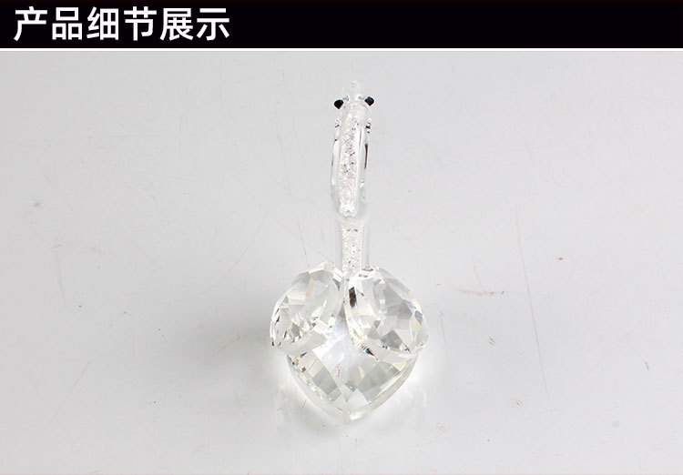 Factory Direct Sales Foreign Trade Crystal Small Animal Custom Swan Decoration Wedding Gift Creative Home Decoration Ornaments