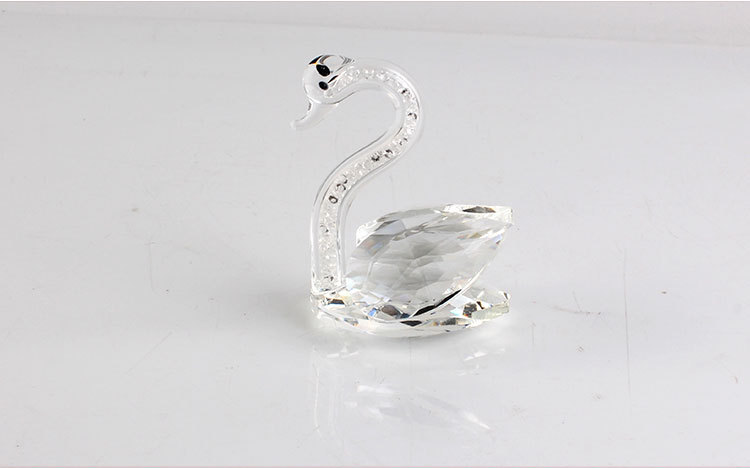 Factory Direct Sales Foreign Trade Crystal Small Animal Custom Swan Decoration Wedding Gift Creative Home Decoration Ornaments