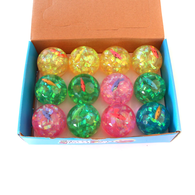 Children's flash elastic ball fish animal crystal bouncing ball luminous transparent ball toy ball Children's flash elastic ball fish animal crystal bouncing ball luminous transparent ball toy ball