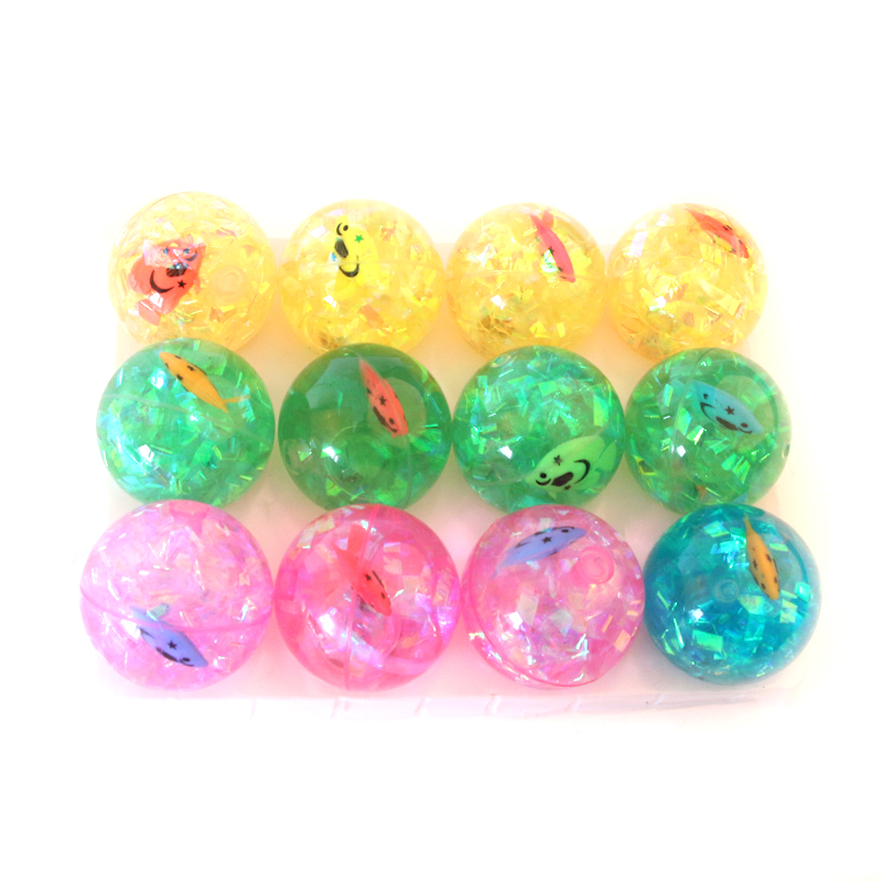 Children's flash elastic ball fish animal crystal bouncing ball luminous transparent ball toy ball Children's flash elastic ball fish animal crystal bouncing ball luminous transparent ball toy ball