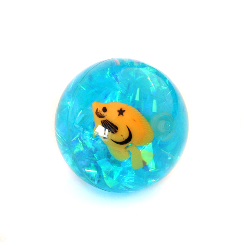 Children's flash elastic ball fish animal crystal bouncing ball luminous transparent ball toy ball Children's flash elastic ball fish animal crystal bouncing ball luminous transparent ball toy ball