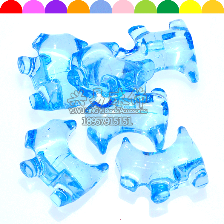 Acrylic beads animal back hole puppy imitation crystal color transparent beads children puzzle DIY crystal gem