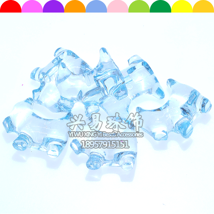 Acrylic beads animal back hole puppy imitation crystal color transparent beads children puzzle DIY crystal gem
