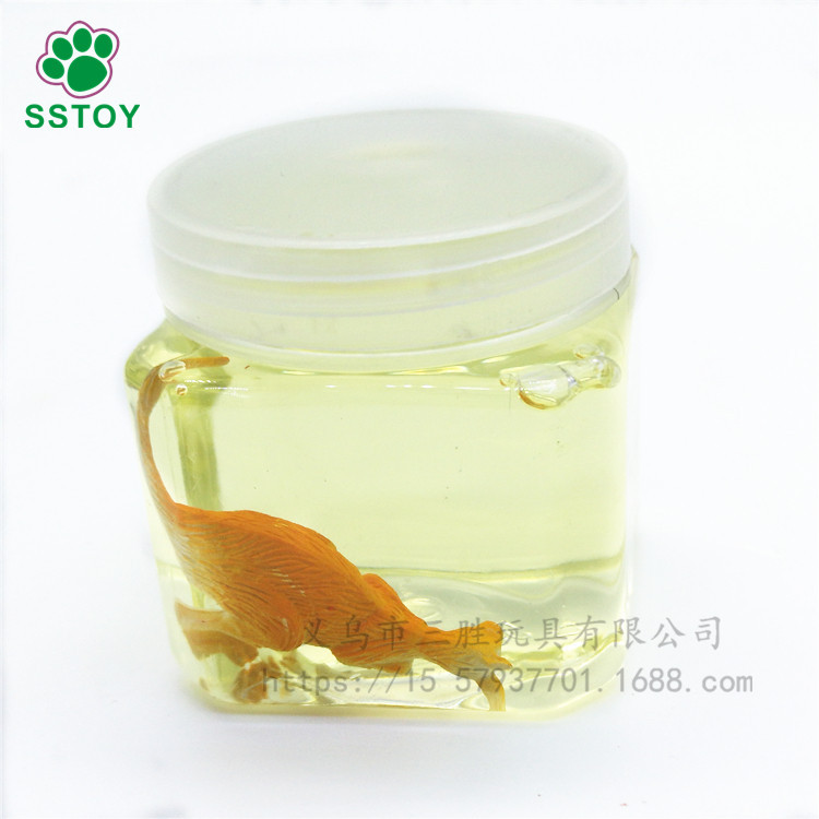 Sea animal and dinosaur forest square bottle transparent crystal jelly clay bubble clay school surrounding toys
