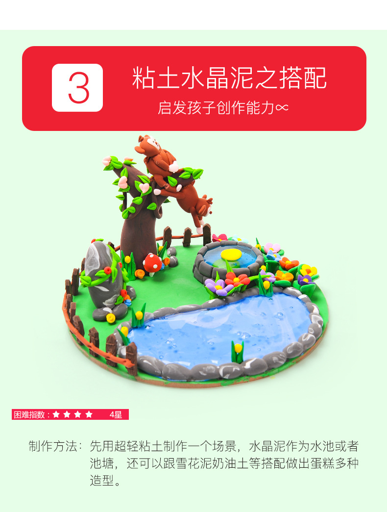 Sea animal and dinosaur forest square bottle transparent crystal jelly clay bubble clay school surrounding toys