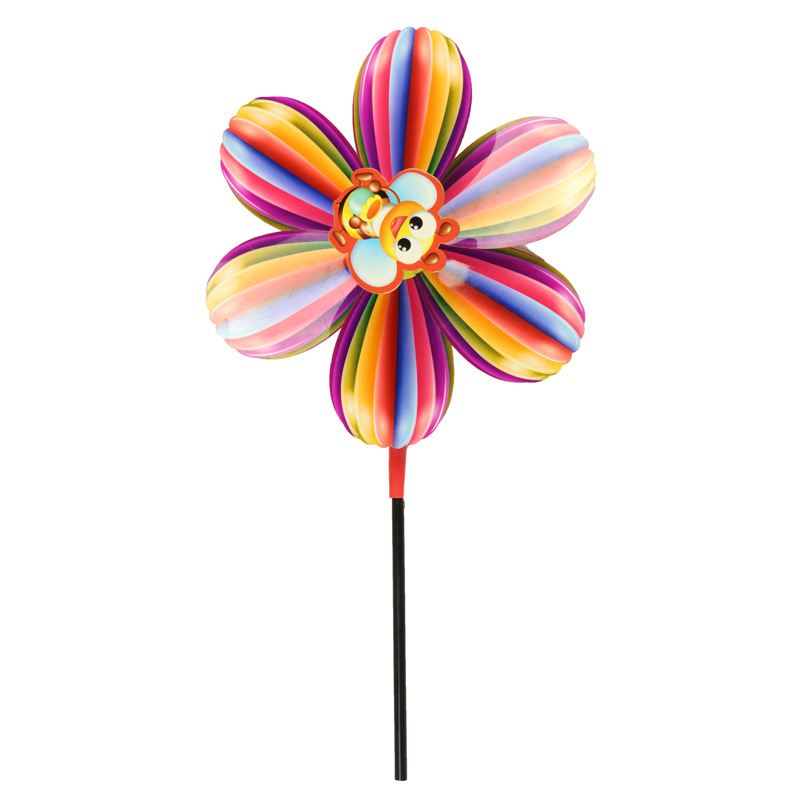Factory Direct Sales Children&#039;s Smiley Windmill Traditional Nostalgic Toy Cartoon Windmill Park Stall Hot Sale Wholesale