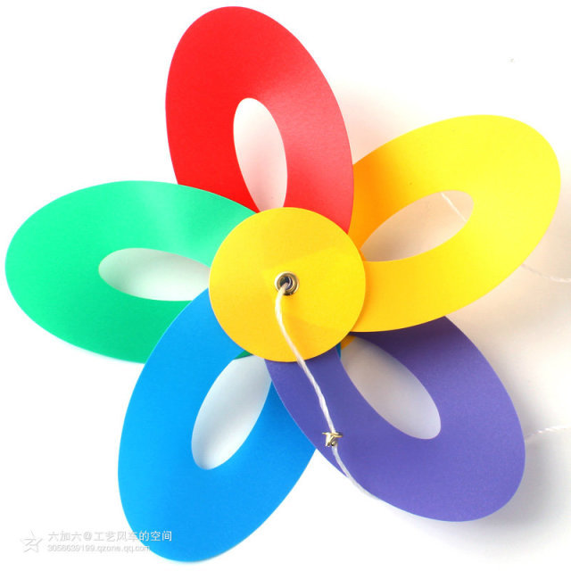 Hanging String Rope Outdoor Kindergarten Hexagonal Plastic Wind String Wholesale Small Windmill Windmill Factory Logo Can Be Customized