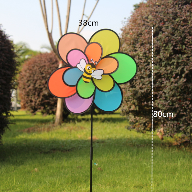 Factory Direct Sales Children&#039;s Windmill Double-Layer Cloth Windmill Scene Layout Wholesale All Kinds of Cloth Printed Windmill