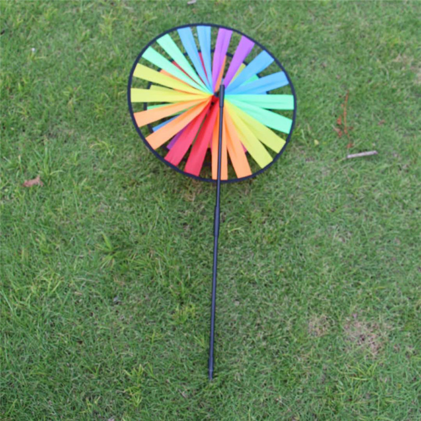 Three-Layer Turntable Air Bar Three-Layer Pull Bar Windmill Outdoor Large Windmill Triple Fabric Windmill Hot Sale Windmill Wholesale