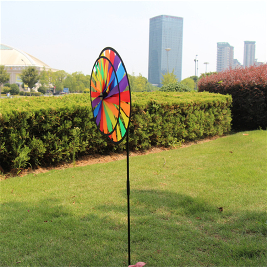 Two-Layer Turntable Air Bar Two-Layer Pull Bar Windmill Outdoor Large Windmill Double Cloth Windmill Hot Sale Windmill Wholesale