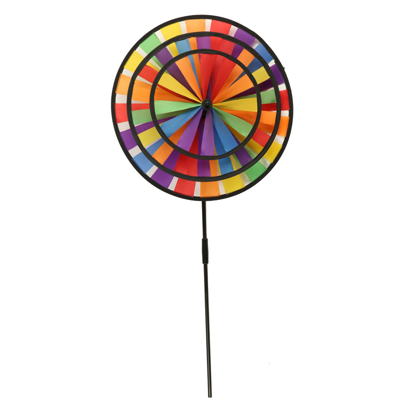 Two-Layer Turntable Air Bar Two-Layer Pull Bar Windmill Outdoor Large Windmill Double Cloth Windmill Hot Sale Windmill Wholesale