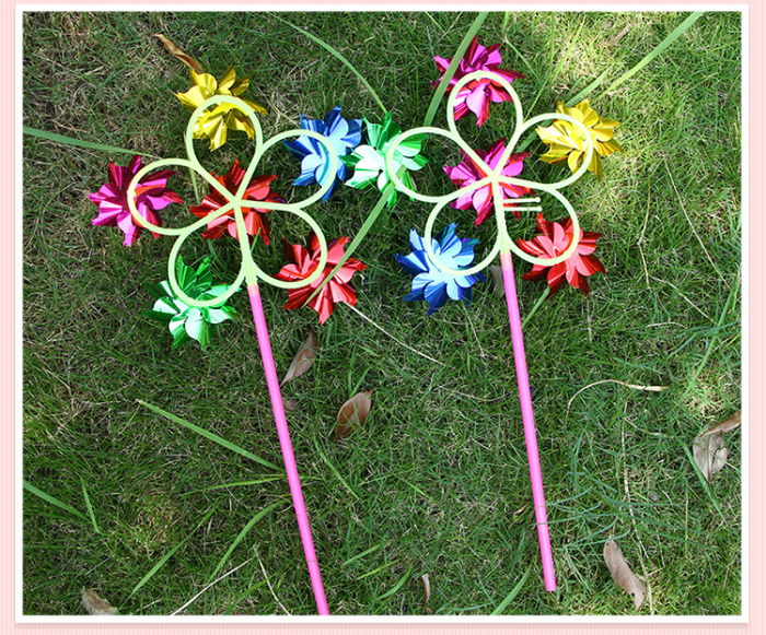 Six bright flake windmill plastic traditional outdoor small windmill hot sell children toys wholesale Six bright flake windmill plastic traditional outdoor small windmill hot sell children toys wholesale