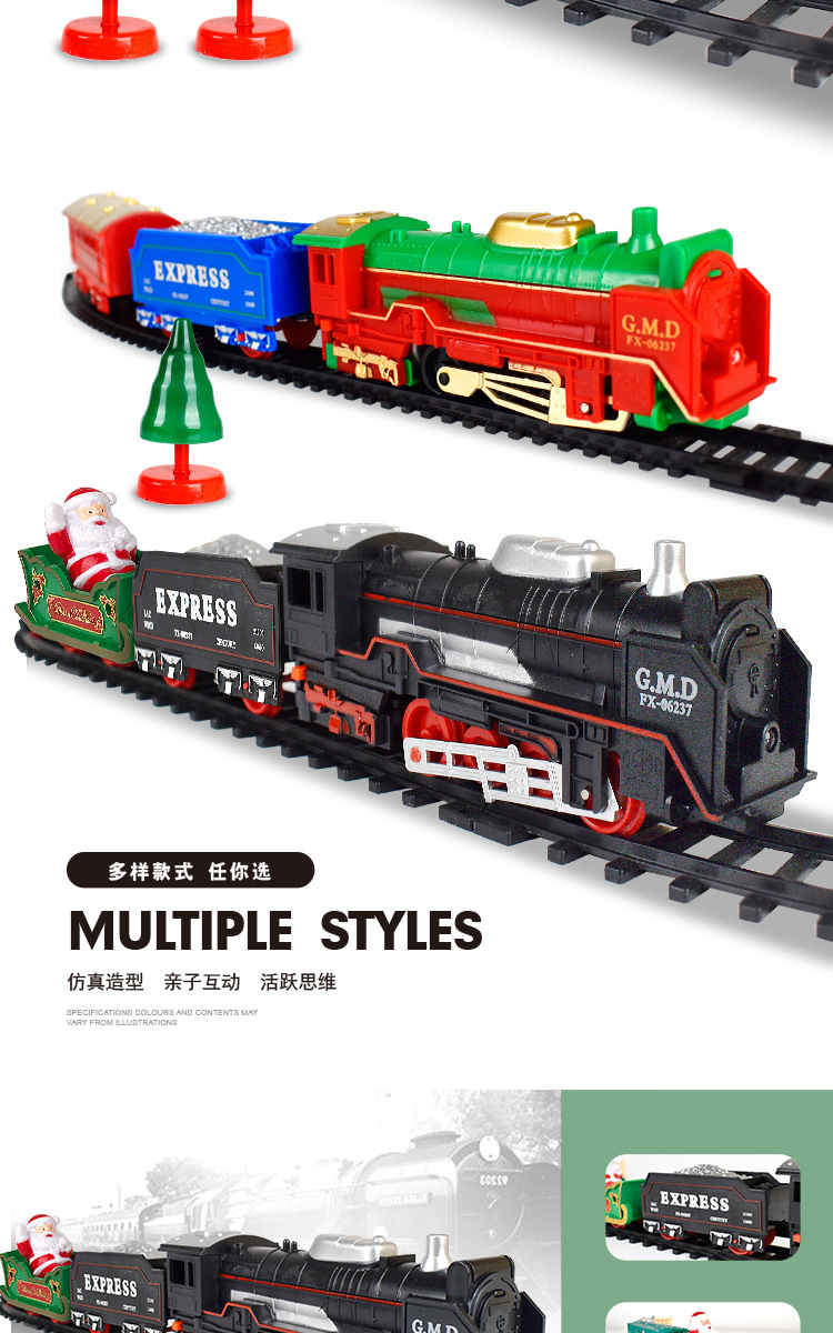Train Toy Cross-Border Electric Simulation Track Retro Train Santa Claus Suits Children's Van Model Rail Treasure Toy Train Toy Cross-Border Electric Simulation Track Retro Train Santa Claus Suits Children's Van Model Rail Treasure Toy