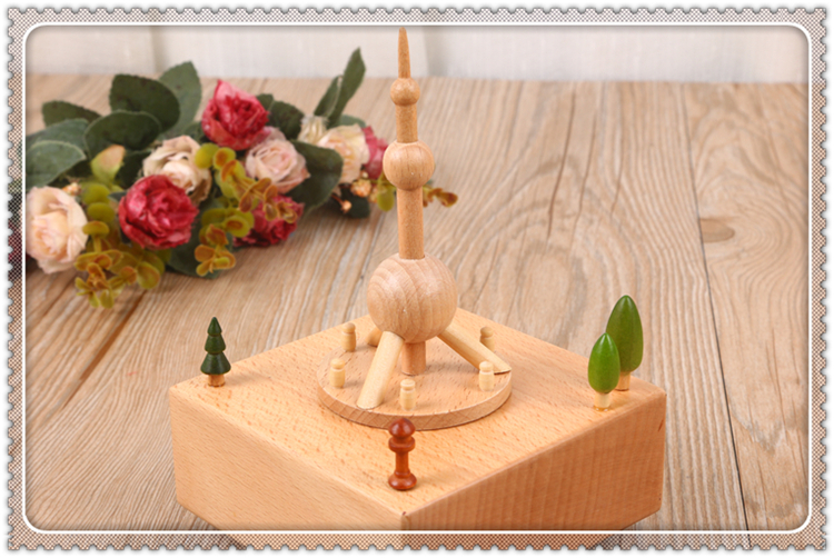 Shanghai Oriental pearl shaped box real wood music box zhilie trading co. LTD Shanghai Oriental pearl shaped box real wood music box zhilie trading co. LTD