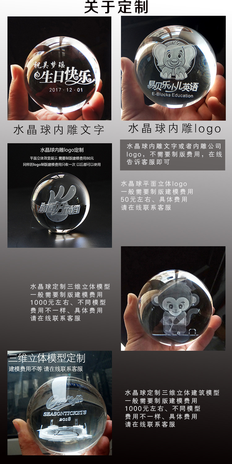 Ball Solar System Starry Sky Creative Home Furnishings Ornaments Glass Ball Luminous Music Box Crafts Crystal Animal