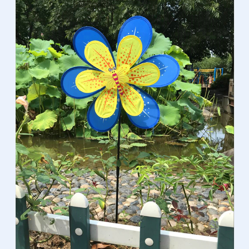 Factory Direct Sales Children's Toy Double-Layer Cloth Windmill Colorful Windmill Children's Park Kindergarten Decorating Windmill Factory Direct Sales Children's Toy Double-Layer Cloth Windmill Colorful Windmill Children's Park Kindergarten Decorating Windmill