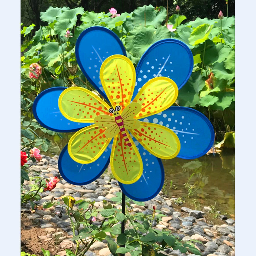 Factory Direct Sales Children's Toy Double-Layer Cloth Windmill Colorful Windmill Children's Park Kindergarten Decorating Windmill Factory Direct Sales Children's Toy Double-Layer Cloth Windmill Colorful Windmill Children's Park Kindergarten Decorating Windmill