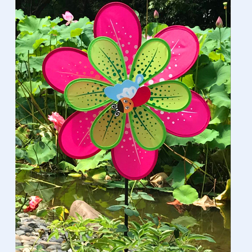 Factory Direct Sales Children's Toy Double-Layer Cloth Windmill Colorful Windmill Children's Park Kindergarten Decorating Windmill Factory Direct Sales Children's Toy Double-Layer Cloth Windmill Colorful Windmill Children's Park Kindergarten Decorating Windmill