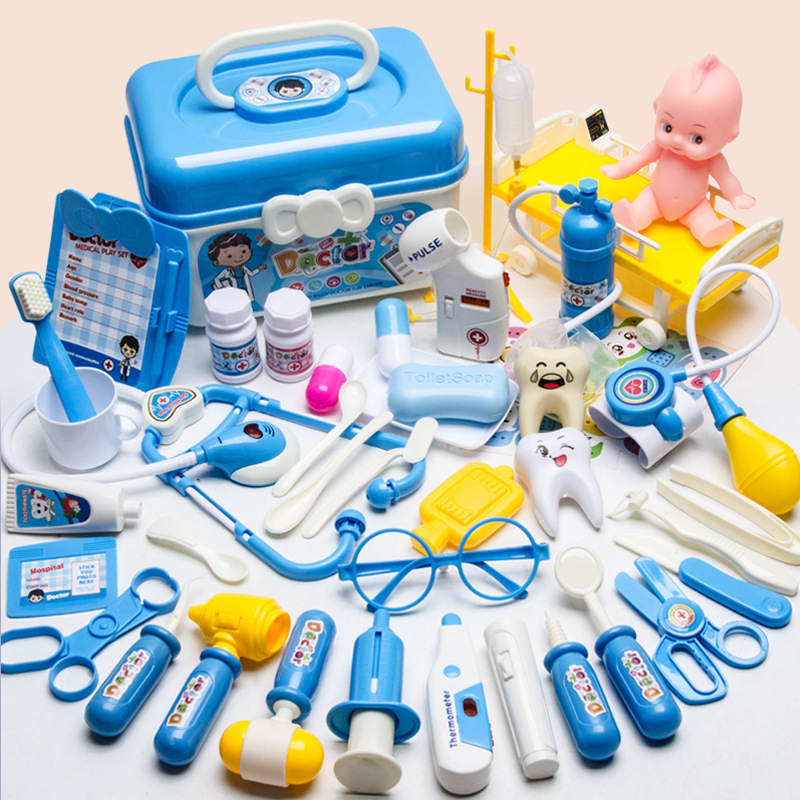4657 Manufacturer Doctor Toy Set Medical Equipment Stethoscope Children Play House Storage Box Simulation Boys and Girls Box