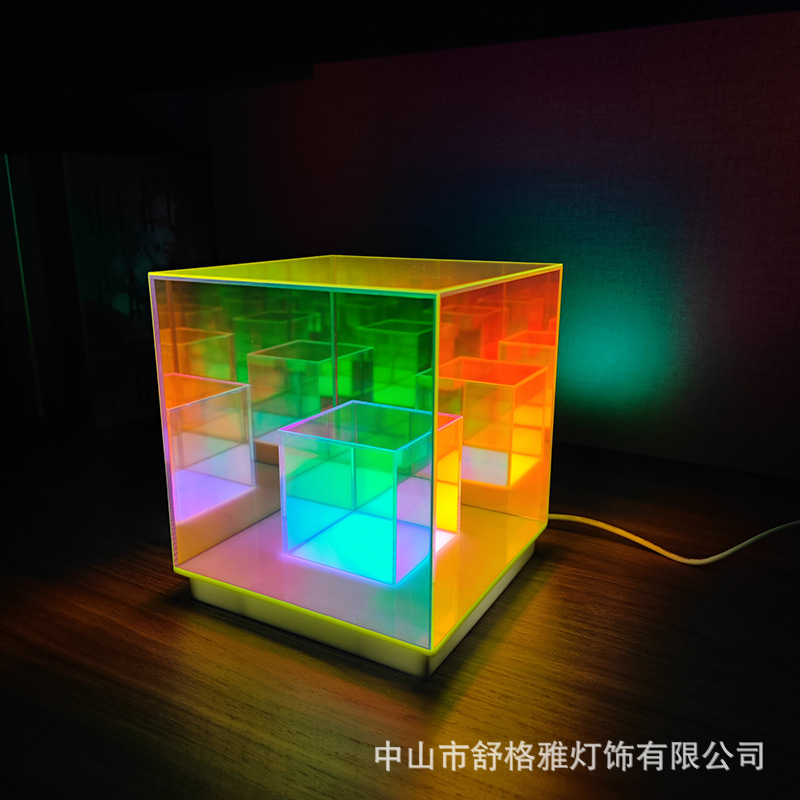 SOURCE Factory Wholesale Magic Cube Box Table Lamp Creative Atmosphere Small Night Lamp Square Cube Acrylic Color Table Lamp SOURCE Factory Wholesale Magic Cube Box Table Lamp Creative Atmosphere Small Night Lamp Square Cube Acrylic Color Table Lamp