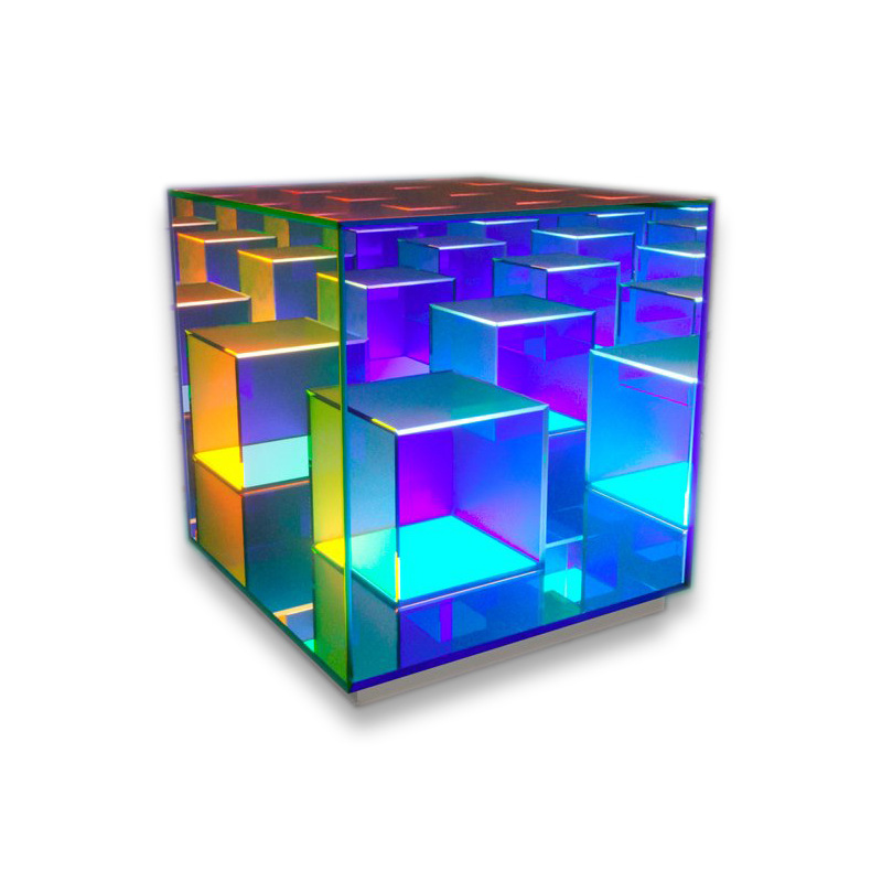 SOURCE Factory Wholesale Magic Cube Box Table Lamp Creative Atmosphere Small Night Lamp Square Cube Acrylic Color Table Lamp