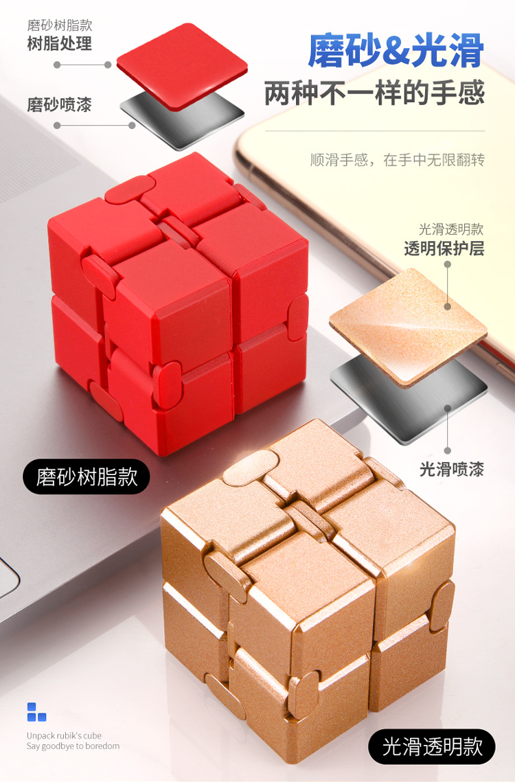 Magic Cube Tool for Pressure Reduction Decompression Toy Class Boring Adult Flip Alloy Finger Square Magic Cube Tool for Pressure Reduction Decompression Toy Class Boring Adult Flip Alloy Finger Square
