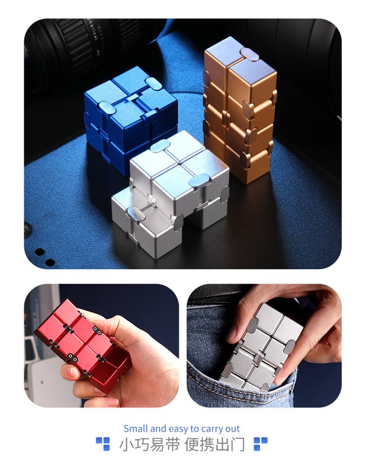 Magic Cube Tool for Pressure Reduction Decompression Toy Class Boring Adult Flip Alloy Finger Square Magic Cube Tool for Pressure Reduction Decompression Toy Class Boring Adult Flip Alloy Finger Square