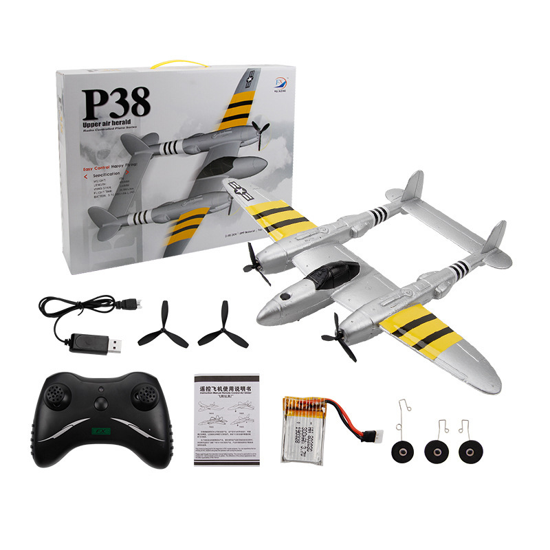 Flying Bear Fx816 Remote Control Aircraft P38lightning Fighter Fixed Wing Remote Control Aircraft Glider Airplane Model Toy