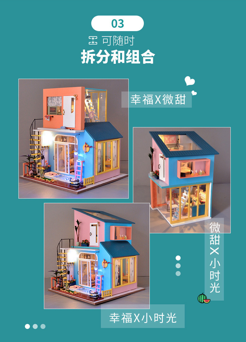 Tianyu DIY Cottage Tw30 Happy Living Room Hand-Assembled House Model Toy Decoration Creative Birthday Gift