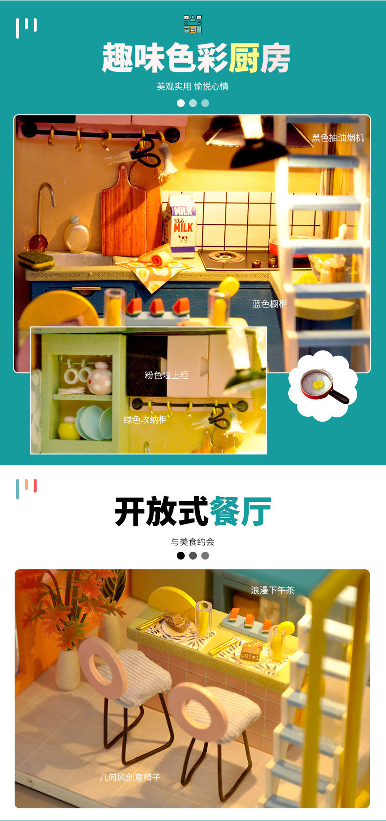Tianyu DIY Cottage Tw30 Happy Living Room Hand-Assembled House Model Toy Decoration Creative Birthday Gift