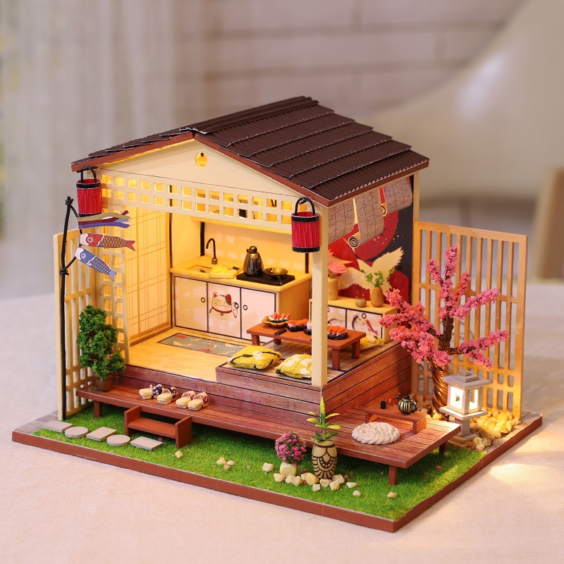Hoomeda-DIY Japanese DIY Cottage Handmade Cabin Miniature Scene Building Model Toy Female Creative Gift