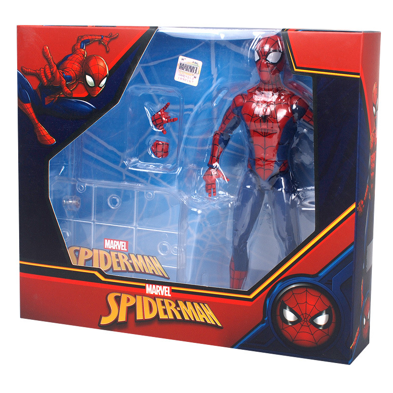 Zhongdong Chaofan Spider-Man Spider Man Model Toy Doll 7-Inch Super Cute Cartoon Hand-Made Bracket Version Boxed