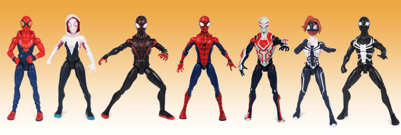 Zhongdong Chaofan Spider-Man Spider Man Model Toy Doll 7-Inch Super Cute Cartoon Hand-Made Bracket Version Boxed