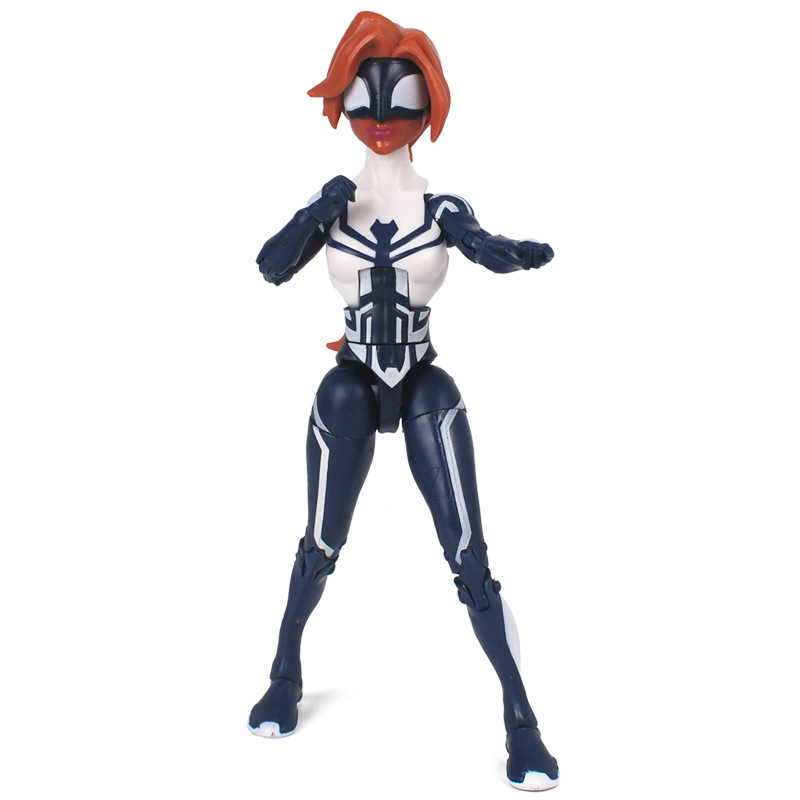 Zhongdong Chaofan Spider-Man Spider Man Model Toy Doll 7-Inch Super Cute Cartoon Hand-Made Bracket Version Boxed